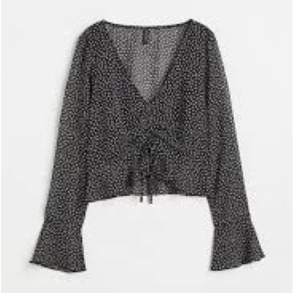 Polka dot long sleeve blouse